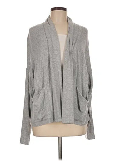 Pre-owned Three Dots Cardigan Sweater In Gray