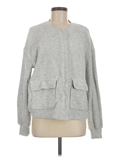 Pre-owned Three Dots Cardigan Sweater In Gray