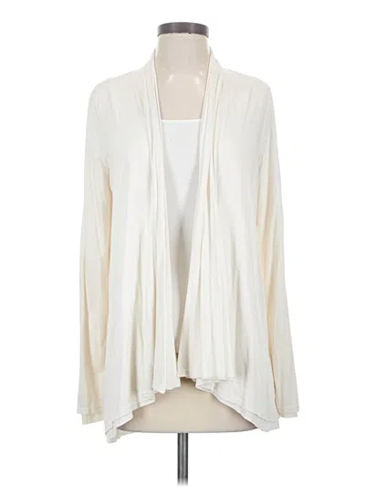 Pre-owned Three Dots Cardigan Sweater In Ivory