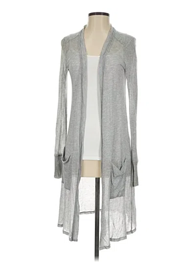 Pre-owned Three Dots Cardigan Sweater In Silver