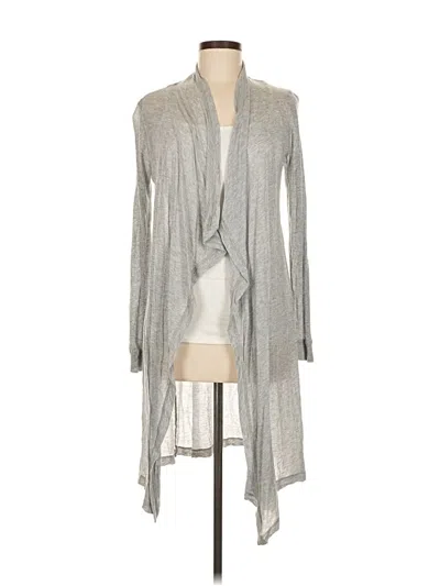 Pre-owned Three Dots Cardigan Sweater In Silver