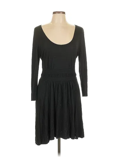 Pre-owned Three Dots Casual Dress In Black