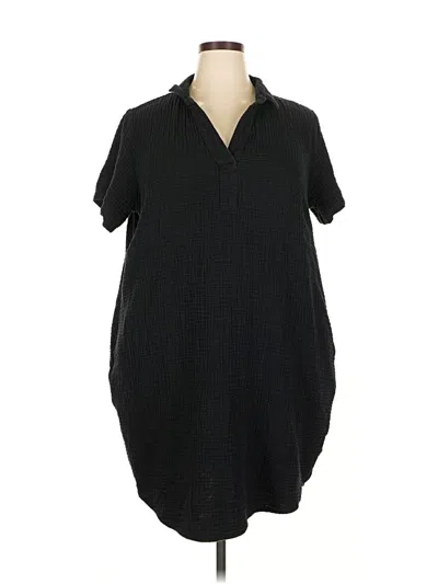 Pre-owned Three Dots Casual Dress In Black