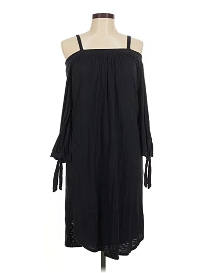 Pre-owned Three Dots Casual Dress In Black