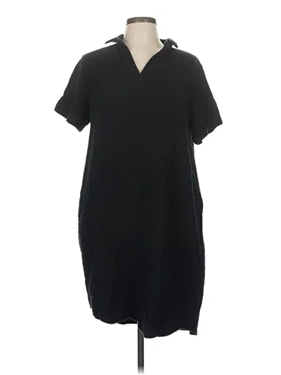 Pre-owned Three Dots Casual Dress In Black