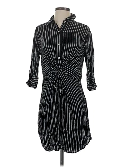 Pre-owned Three Dots Casual Dress In Black