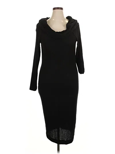 Pre-owned Three Dots Casual Dress In Black