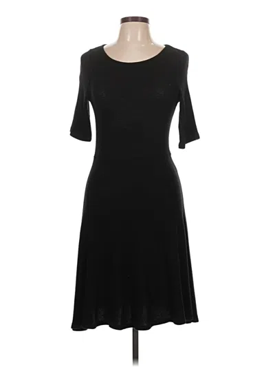 Pre-owned Three Dots Casual Dress In Black