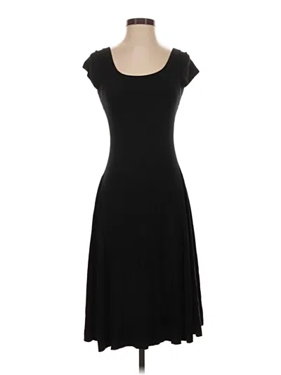Pre-owned Three Dots Casual Dress In Black