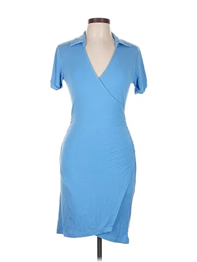 Pre-owned Three Dots Casual Dress In Blue