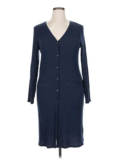 Pre-owned Three Dots Casual Dress In Blue