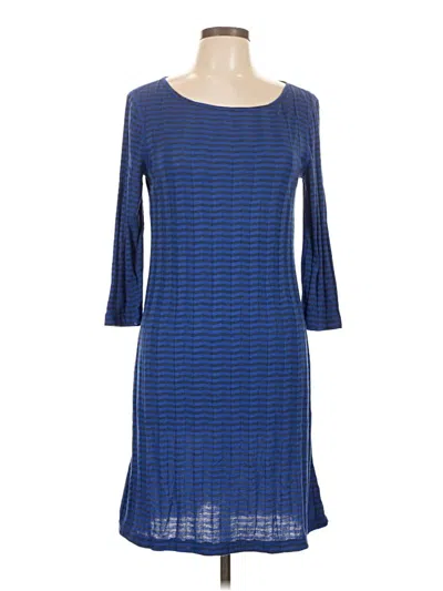 Pre-owned Three Dots Casual Dress In Blue