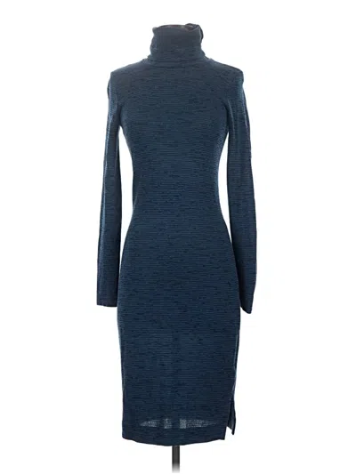 Pre-owned Three Dots Casual Dress In Blue
