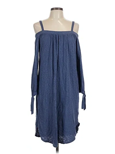 Pre-owned Three Dots Casual Dress In Blue
