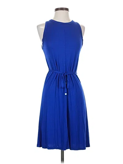 Pre-owned Three Dots Casual Dress In Blue