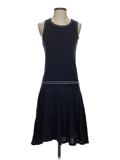 Pre-owned Three Dots Casual Dress In Blue