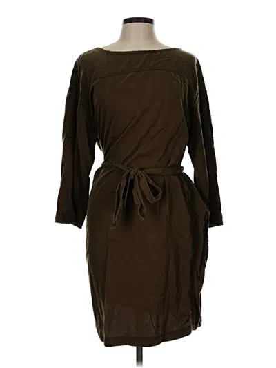 Pre-owned Three Dots Casual Dress In Brown