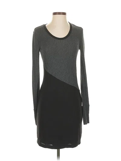 Pre-owned Three Dots Casual Dress In Gray