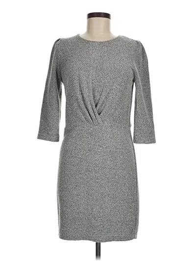 Pre-owned Three Dots Casual Dress In Gray