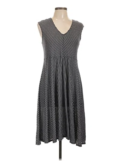 Pre-owned Three Dots Casual Dress In Gray
