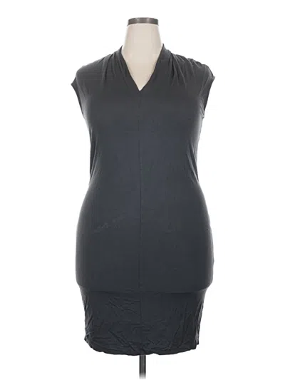Pre-owned Three Dots Casual Dress In Gray