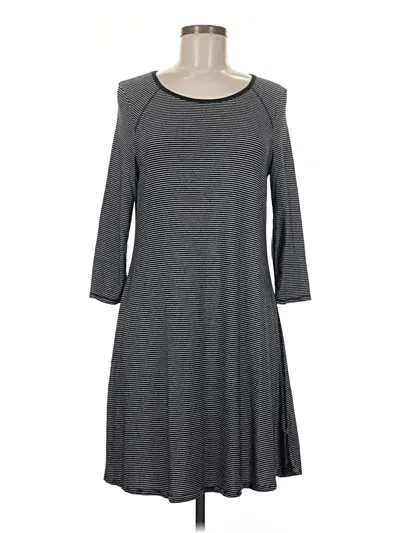 Pre-owned Three Dots Casual Dress In Gray