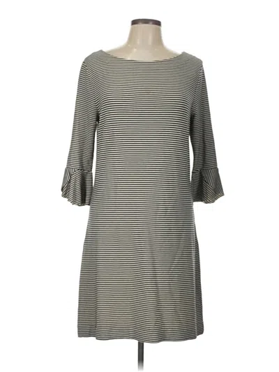 Pre-owned Three Dots Casual Dress In Gray