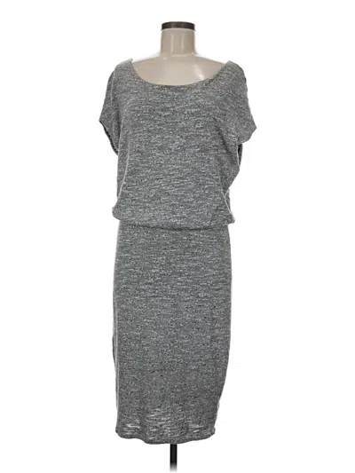 Pre-owned Three Dots Casual Dress In Gray