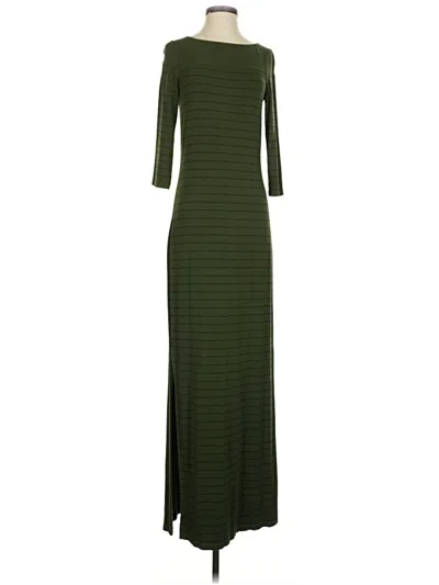 Pre-owned Three Dots Casual Dress In Green