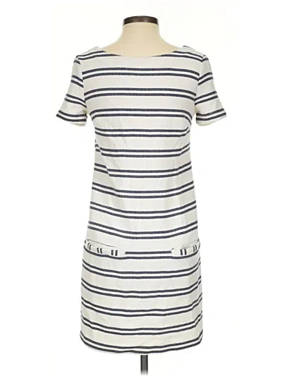 Pre-owned Three Dots Casual Dress In Ivory
