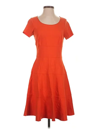 Pre-owned Three Dots Casual Dress In Orange