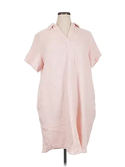 Pre-owned Three Dots Casual Dress In Pink