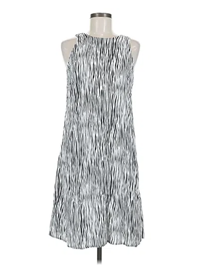 Pre-owned Three Dots Casual Dress In Silver