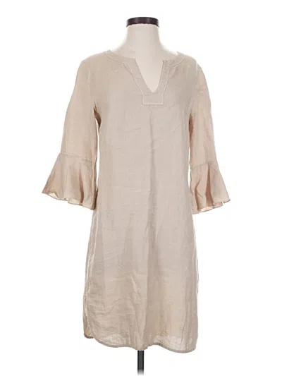 Pre-owned Three Dots Casual Dress In Tan