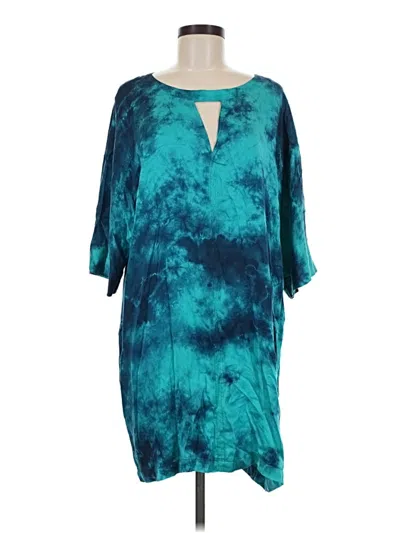 Pre-owned Three Dots Casual Dress In Teal