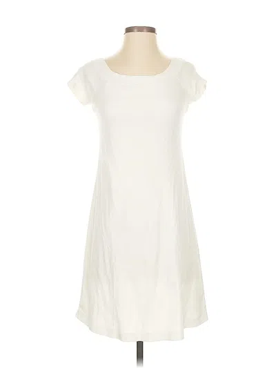Pre-owned Three Dots Casual Dress In White