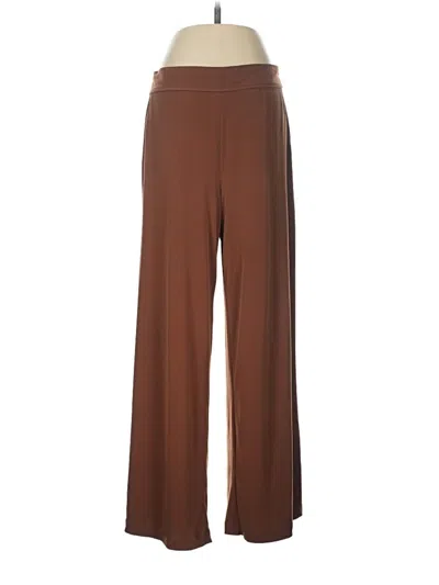 Pre-owned Three Dots Casual Pants In Brown