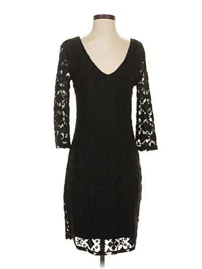 Pre-owned Three Dots Cocktail Dress In Black