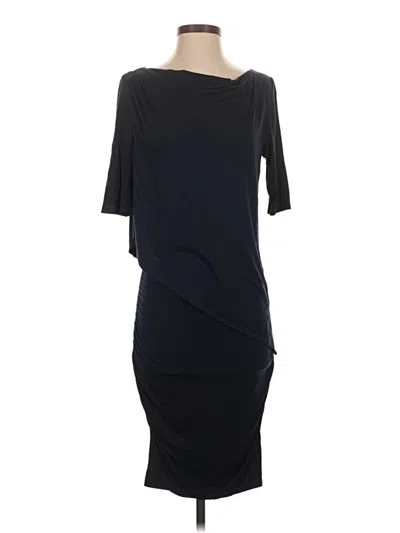 Pre-owned Three Dots Cocktail Dress In Black