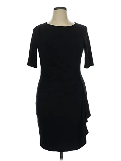 Pre-owned Three Dots Cocktail Dress In Black