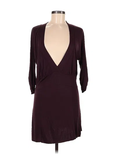 Pre-owned Three Dots Cocktail Dress In Burgundy