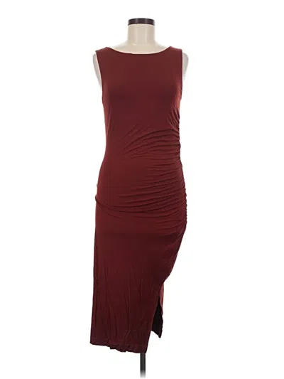 Pre-owned Three Dots Cocktail Dress In Burgundy