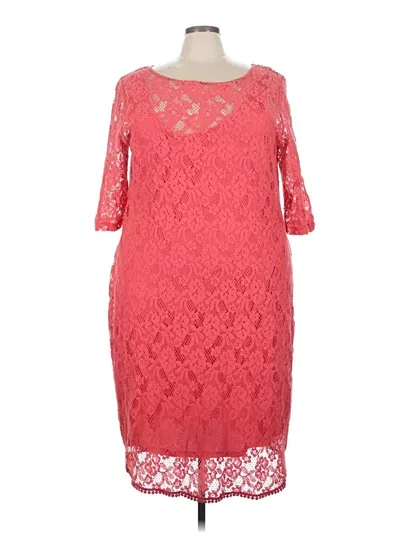 Pre-owned Three Dots Cocktail Dress In Red
