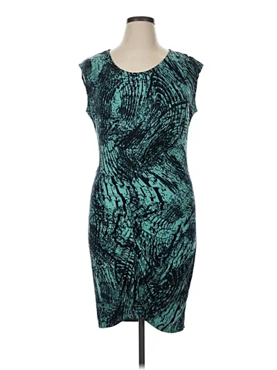Pre-owned Three Dots Cocktail Dress In Teal