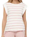 Three Dots Constance Top In Multi