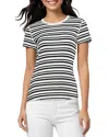Three Dots Cotton Short Sleeve Crewneck Tee In Black Beauty