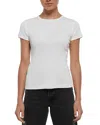 Three Dots Cotton Short Sleeve Crewneck Tee In Gibraltar Sea