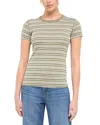 Three Dots Cotton Short Sleeve Crewneck Tee In Multi