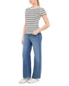 Three Dots Cotton Short Sleeve Crewneck Tee In Multi