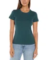 Three Dots Cotton Short Sleeve Crewneck Tee In Sea Moss